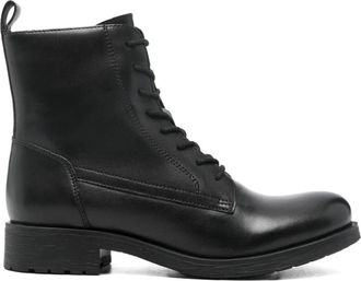 Geox Rawelle lace-up boots - women - Sheepskin/Fabric/Rubber - 41 - Black