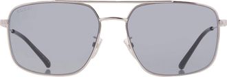 Gucci Light Grey Navigator Mens Sunglasses GG2096SA 003 59