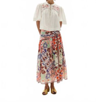 Carolina K Laurel Short Sleeve Top In White