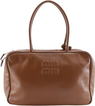 Miu Miu Brown Leather Tote Bag (Pre-Owned)