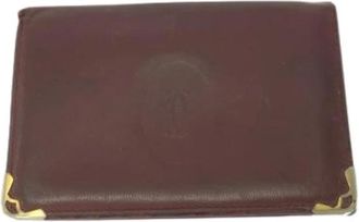 Cartier Pre-owned Vintage Leren Portemonnee - unisex - Vintage Accessoires - Rood - ONE Size - Leer - Vintage