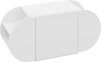 Dmora Dmora - Scarpiera Okeanos, Mobile portascarpe, Armadio da ingresso multiuso, Mobiletto per calzature, 110x40 h50 cm, Bianco
