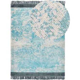 Beliani Rug AKARSU Blue 160 x 230 cm Viscose