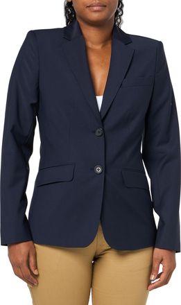 Brooks Brothers Womens Two Button Notch Lapel Lightweight Explorer Wool Jacket Blazer, Navy, 12