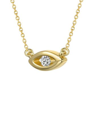 Rachel Glauber 14K Diamond Cz Chain Necklace
