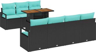 vidaXL Conjunto De Sof&aacute;s De Jard&iacute;n 8 Uds. 7-n&uacute;mero De Plazas Vidaxl