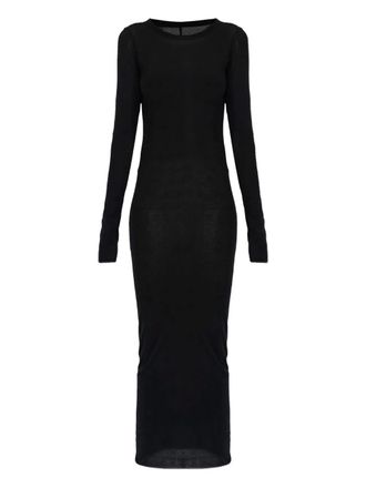 Rick Owens long-sleeve midi dress - Black