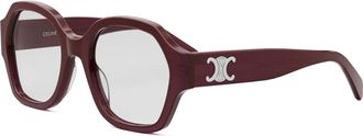 Celine Triomphe Geometrisch Optisch Montuur - unisex - Brillen - Rood - ONE Size - Accessoires