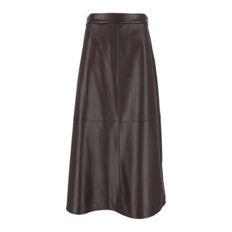 Max Mara Nordica Midi Rok - Dames - Rokken - Bruin - Maat: XS Zijde