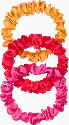 H&M 3er-Pack Scrunchies aus Seide - Orange/Rosa/Rot