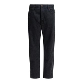 Valentino Slim Fit Jeans, male, Black, W36, Denim Trousers