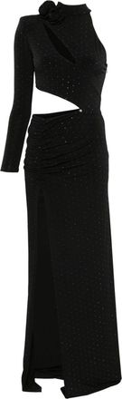 Nissa crystal-embellished maxi dress - Black