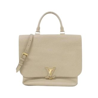 Louis Vuitton Pre-owned Taurillon Handtas - Dames - Vintage Handtas - Beige - ONE Size - Leer - Vintage
