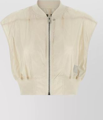 Rick Owens tatlin bomber cap sleeve sheer vest