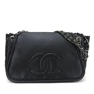Chanel Pre-owned Leather chanel-bags - Dames - Pre-owned - Zwart - Maat: ONE Size Leer