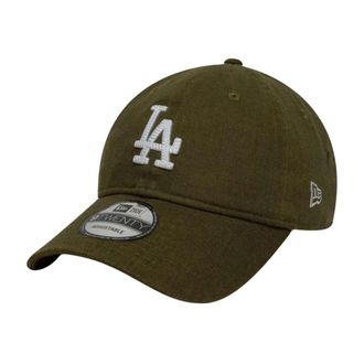 New Era Linen 9Twenty Los Angeles Dodgers - unisex - Petten - Groen - ONE Size - Linnen - Accessoires