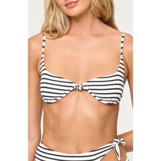 L*Space Tulip Stripe Underwire Bikini Top in Sail Along Stripe at Nordstrom Rack, Size X-Small