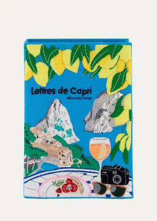 Olympia Le-Tan Voyages Lettres de Capri Book Clutch Bag