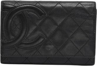 Chanel Pre-owned Wallets, female, Black, Size: ONE SIZE Pre-owned Leather Wallet