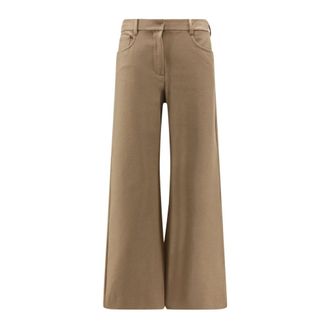 Max Mara Gela Wide Trousers - female - Max Mara - Wide Trousers - Brown - XS - Trousers