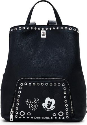 Desigual Mickey Mouse Medium Faux Leather Stud Backpack in Black at Nordstrom