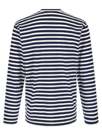 Comme Des Gar&ccedil;ons Striped Cotton T-Shirt - Navy