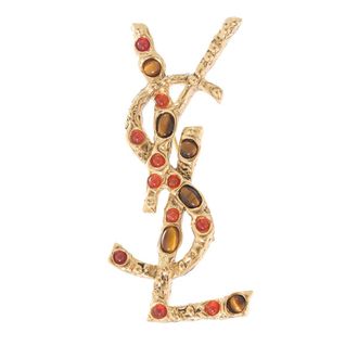 Saint Laurent Pendants & Charms - Cassandre Brooch - gold - Pendants & Charms for ladies