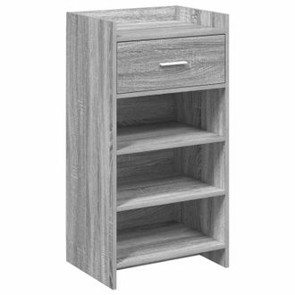vidaXL Armario Zapatero Con Caj&oacute;n Sonoma Gris 48 X 36 X 92 Cm Vidaxl