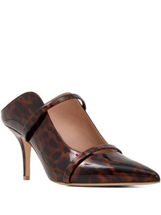 Malone Souliers 70mm Maureen leopard-print mules - Brown