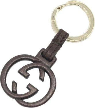 Gucci Pre-owned Keyring - unisex - Vintage Accessoires - Bruin - ONE Size - Leer - Vintage
