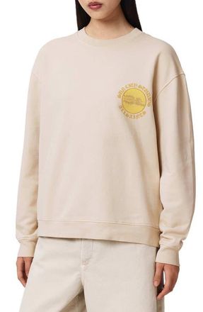 AllSaints Sun City Etta Graphic Sweatshirt in Birch White at Nordstrom, Size X-Small
