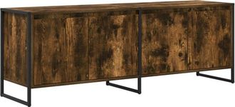 vidaXL TV Cabinet Smoke Oak 140 x 36 x 49.5 cm Engineered Wood vidaXL