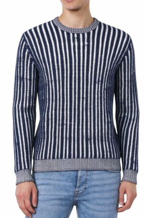 Moorer Crew Neck Sweater In Navy
