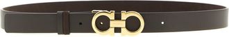 Ferragamo Brown Gancini Buckle Reversible Belt