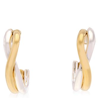 Pandora Ladies Organically Shaped Two-tone Open Hoop Earrings