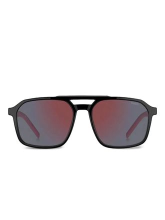 HUGO BOSS Zonnebril met vierkant montuur - Zwart