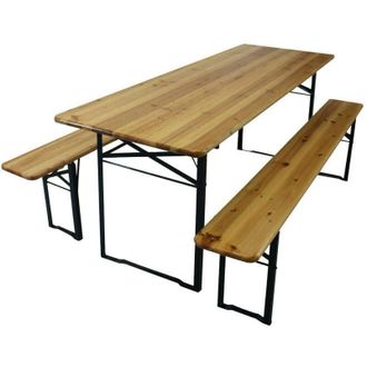 Milani Home Milani Home - Set birreria con tavolo e due panche 220 x 70 cm
