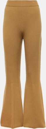 Joseph Wool-blend knit flared pants