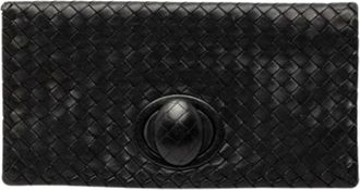 Bottega Veneta Pre-owned Clutches, female, Black, Size: ONE SIZE Pre-owned Woven Leather Clutch