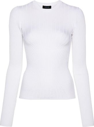 MUGLER knit top - women - Nylon/Rayon/Elastane - S - White