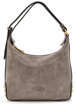 Tod's Mini Suede top Handle bag - Taupe - One Size