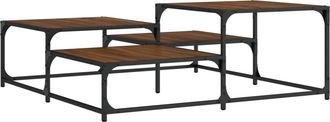 vidaXL Vidaxl - Mesa De Centro Madera De Ingenier&iacute;a Roble Marr&oacute;n 107x107x40 Cm