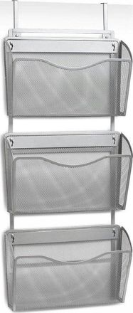 ZELLER Portalibros Colgante Met&aacute;lico Plateado 86x36x9 Cm