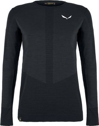 Salewa Zebru Responsive L/S Tee Merinounterw&auml;sche f&uuml;r Damen | schwarz