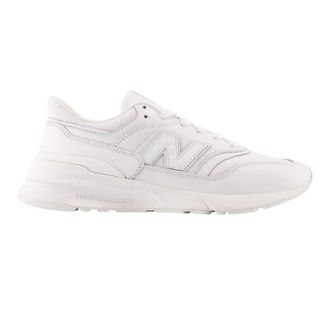 New Balance Heren 977r leren platte sneakers (Wit)