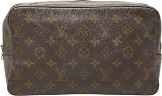 Louis Vuitton Brown Pvc Leather Clutch Bag (Pre-Owned)