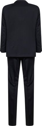 Kiton Mens Suit Navy Blue Virgin Wool Suits