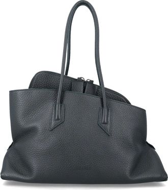 The Attico Tassen, Dames, Groen, ONE Size, Leer, La Passeggiata Medium