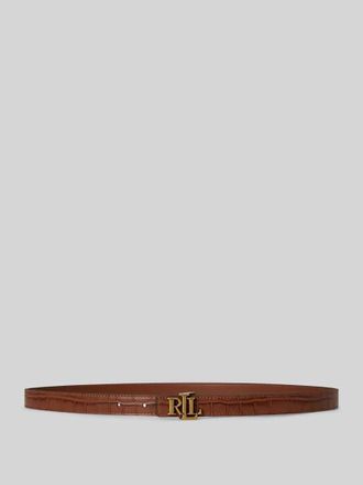 Lauren Ralph Lauren G&uuml;rtel mit Krokodil-Struktur in Cognac, Gr&ouml;&szlig;e XL