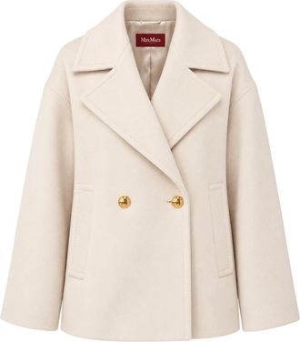 Max Mara Caban Doppiopetto - Dames - Mantel - Beige - XS - Wol - Jassen